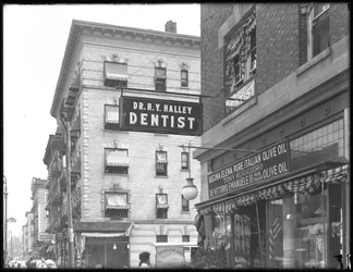 Enseigne pour le Dr. H.Y. Halley, 1456 St. Nicholas Avenue, New York City, 2 août 1916