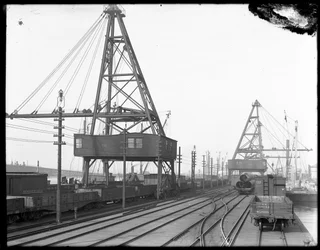 Grues de voyage, Pennsylvania Rail Road, Greenville, N. Y., c.1912