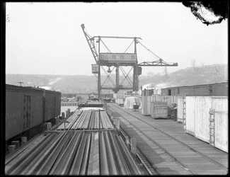 Chargeur direct en voyage au West Shore Rail Road, Weehawken, New Jersey, 1912