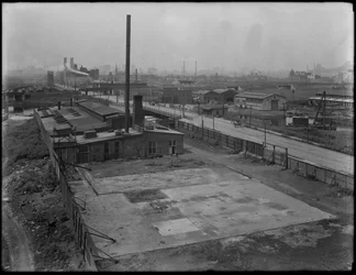 Usine de la U.S. Metal Products Company, Borden Avenue et Newtown Creek, Queens, New York, 26 août 1914