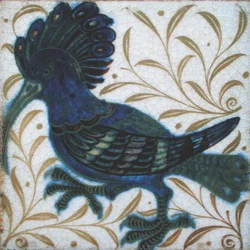 Carreau avec motif de colibri