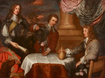 Portrait du Prince Rupert, Colonel William Legge (probablement) et Colonel John Russell