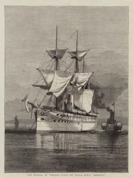 La visite du prince de Galles en Inde, HMS Serapis