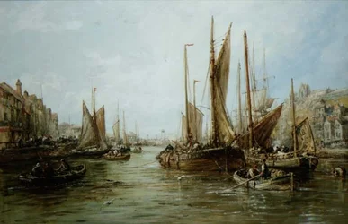 Quai avec bateaux de pêche