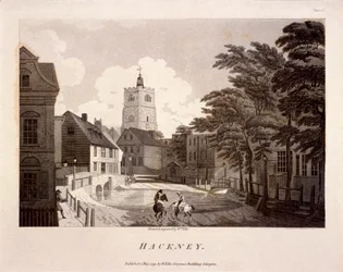 Vue générale de Hackney, Londres, 1791