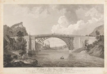 Vue du pont en fonte près de Coalbrookdale