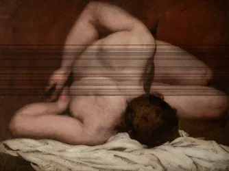 Male Nude (oil on canvas)