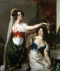 Préparation pour un bal costumé