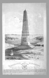 Le monument Yarborough, Bembridge Down, fin du XIXe siècle