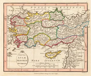 Asie Mineure antique. Carte.