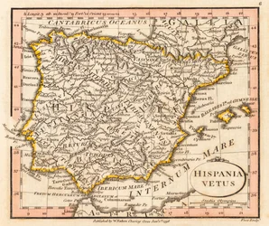 Espagne et Portugal anciens. Carte.