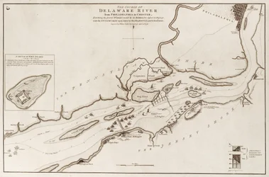 Le cours de la rivière Delaware de Philadelphie à Chester, Amérique du Nord