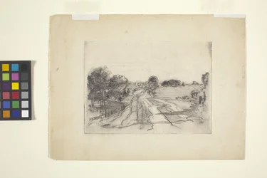Paysage avec ruisseau