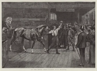 Au salon du cheval, chargé d