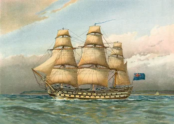 Navire de guerre vers 1760