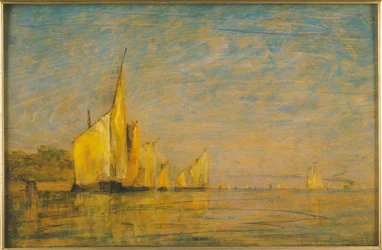 Un groupe de bateaux, Venise