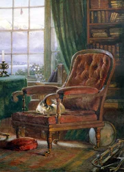 Le bureau de John Ruskin à Brantwood, Cumbria (détail)