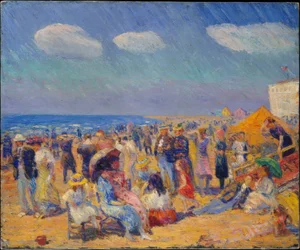 Foule sur la côte