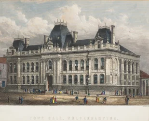 Hôtel de Ville, Wolverhampton, vers 1871