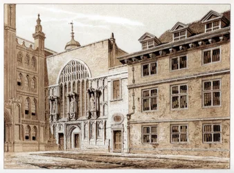 Façade ouest de la chapelle Guildhall, Londres, 1886
