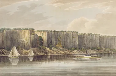 Palisades, no.19 du Hudson River Portfolio, gravé par J. Hill, 1821-25