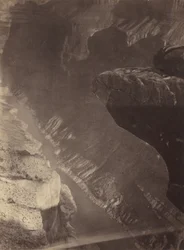 Vue vers le sud dans le Grand Canyon, rivière Colorado, Sheavwitz Crossing