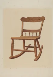 Chaise berçante pour enfant, vers 1939