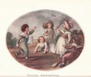 Jouant au volant, 1906