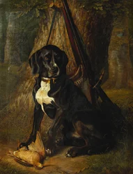 Un chien de chasse avec une bécasse, 1842