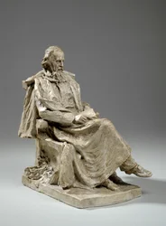 Maquette pour Alfred, Lord Tennyson assis au Trinity College, Cambridge, c.1909