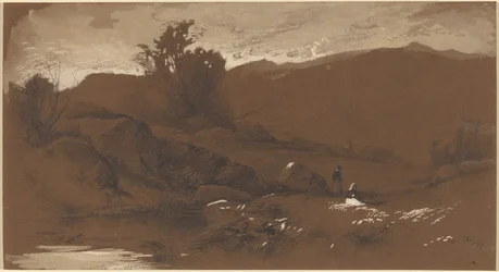 Figures dans un paysage