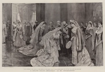 Une grande cérémonie de cour à Saint-Pétersbourg