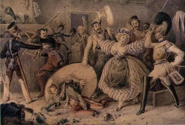 Bagarre dans une auberge, c.1830