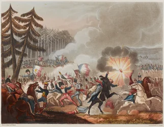 Bataille de Barrosa le 5 mars 1811, gravée par J.C. Stadler, publiée 1818