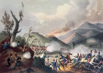 Bataille de Busaco, 27 septembre 1810, gravée par Thomas Sutherland (né vers 1785)