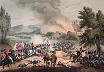 Bataille de Pombal, 12 mars 1811, gravée par Thomas Sutherland (né vers 1785)
