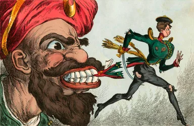 Le début de la guerre de Crimée vu par un caricaturiste d