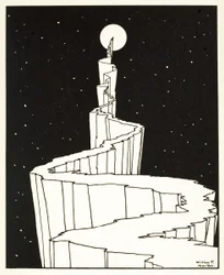 Le Chemin vers la Lune, du Livre des Images, pub. 1898 (gravure)
