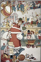 Jouets pour Noël, vers 1900
