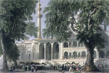 Yeni Djami, ou Mosquée de la Sultane Valide, Istanbul (gravé par J.C. Varrall, vers 1850)