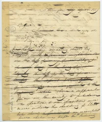 Brouillon de lettre de William H. Ashley, Washington, commence - 