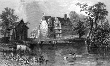 Abbaye de Beleigh, près de Maldon, Essex, gravé par Charles Mottram, 1832