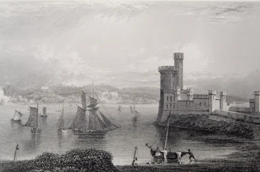 Château de Black Rock, près de Cork, Irlande, années 1830