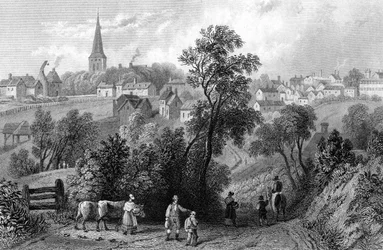 Braintree, Essex, gravé par Henry Adlard, 1832