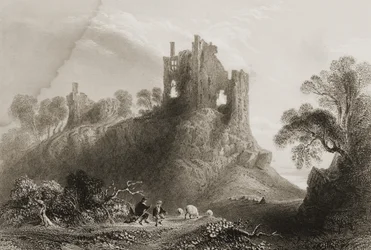 Château de Carrigogunnell, près de Limerick, comté de Limerick, Irlande, de 