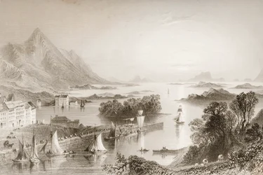 Baie de Clew vue de Westport, comté de Mayo, de 