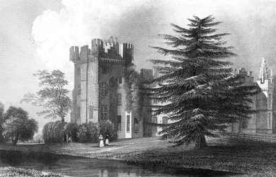Faulkbourn Hall, près de Whitham, Essex, gravé par Henry Wallis, 1832