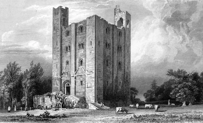 Château de Hedingham, Essex, gravé par John Carr Armytage, 1832