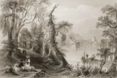Innisfallen, lac de Killarney, comté de Killarney, de 