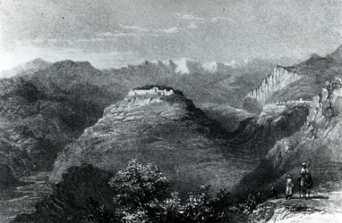 Résidence de Lady Hester Stanhope à Joon, sur le Mont Liban, 1845